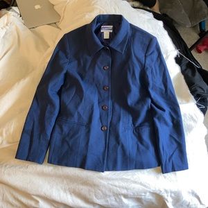 Vintage Pendleton 100% Wool Blazer Blue Button Up Size 6